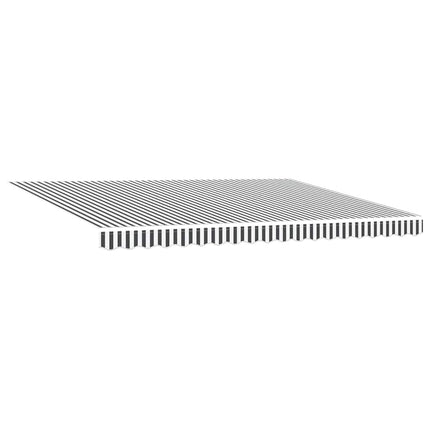 markise 450x300 cm automatisk betjening antracitgrå og hvid
