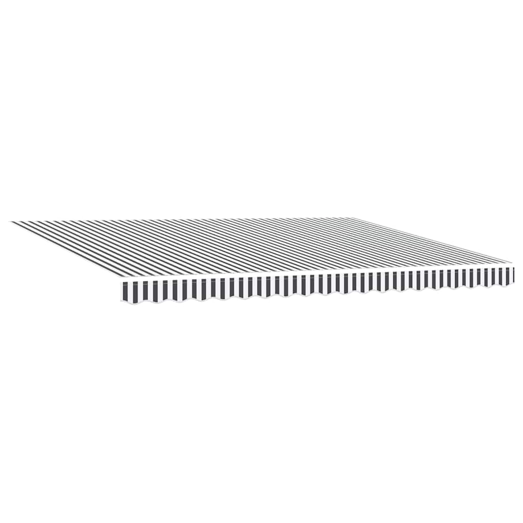 markise 450x300 cm automatisk betjening antracitgrå og hvid