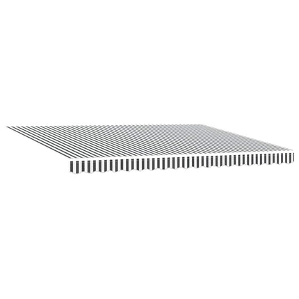 markise m. LED 450x300 cm automatisk betjening antracitgrå hvid