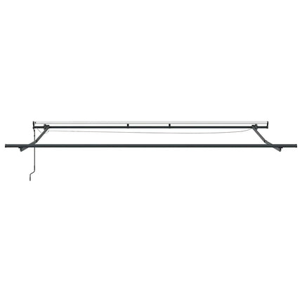 markise m. LED 450x300 cm automatisk betjening antracitgrå hvid