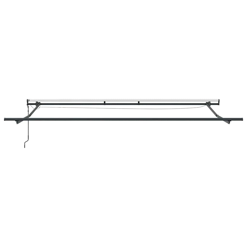 markise m. LED 450x300 cm automatisk betjening antracitgrå hvid
