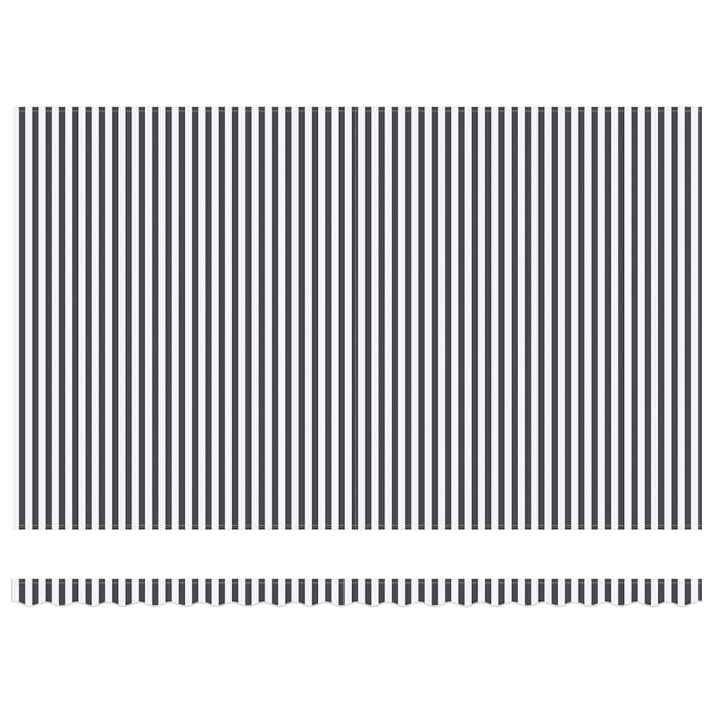 markise 450x350 cm automatisk betjening antracitgrå og hvid