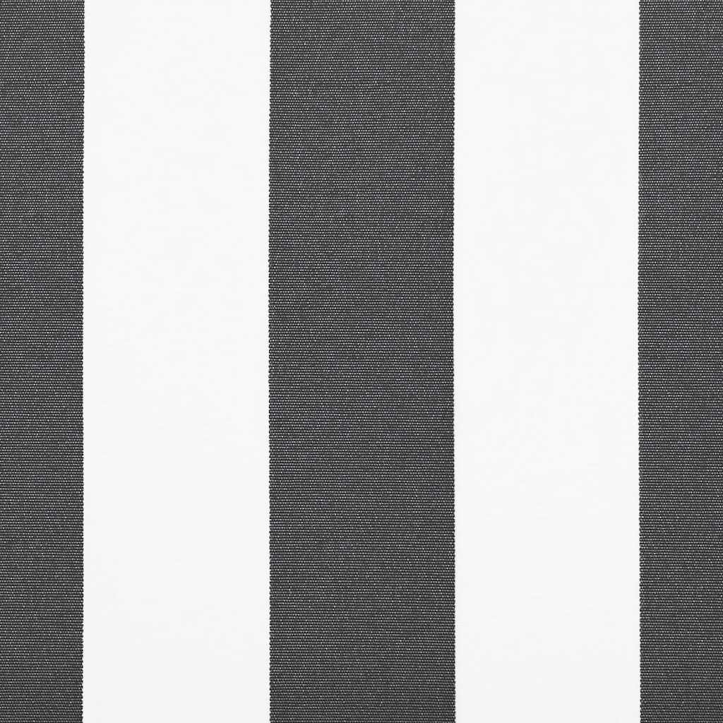 markise 450x350 cm automatisk betjening antracitgrå og hvid