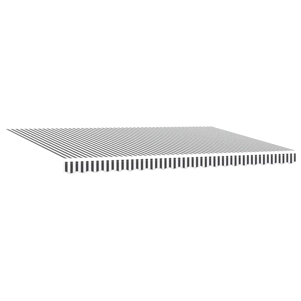 markise 500x300 cm automatisk betjening antracitgrå og hvid