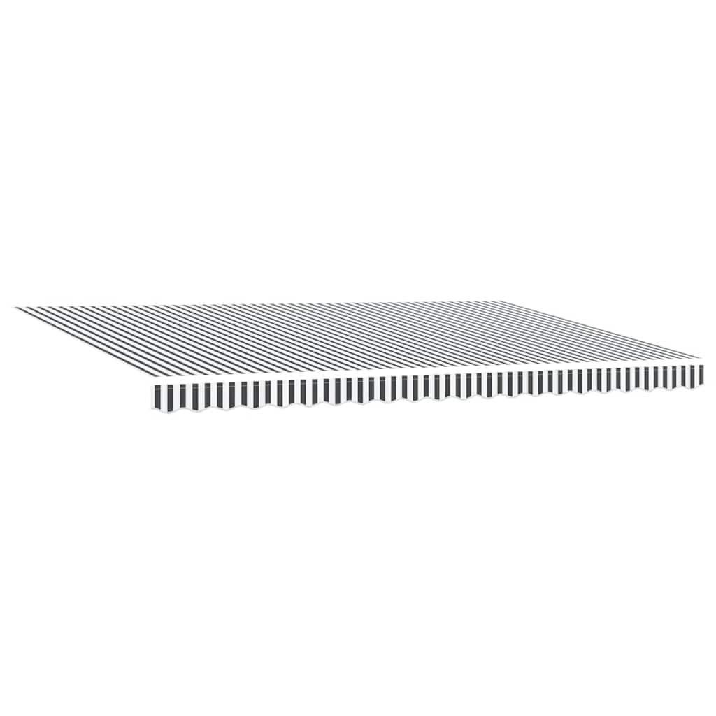 markise 500x300 cm automatisk betjening antracitgrå og hvid