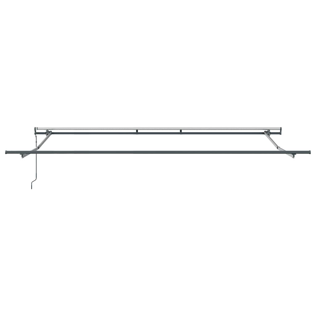 markise 500x300 cm automatisk betjening antracitgrå og hvid