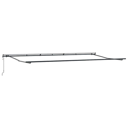 markise 600x300 cm automatisk betjening antracitgrå og hvid