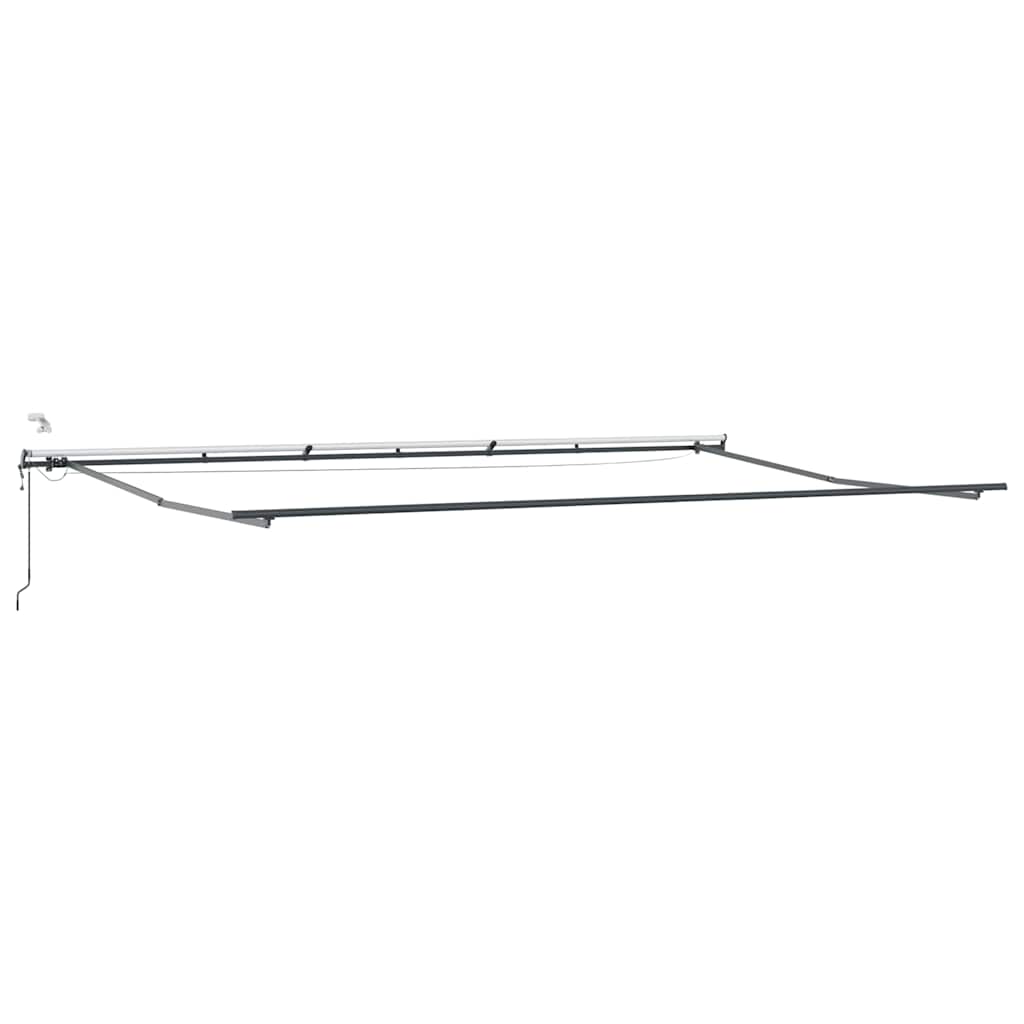 markise m. LED 600x300 cm automatisk betjening antracitgrå hvid