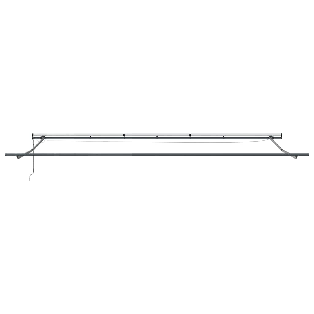 markise m. LED 600x300 cm automatisk betjening antracitgrå hvid