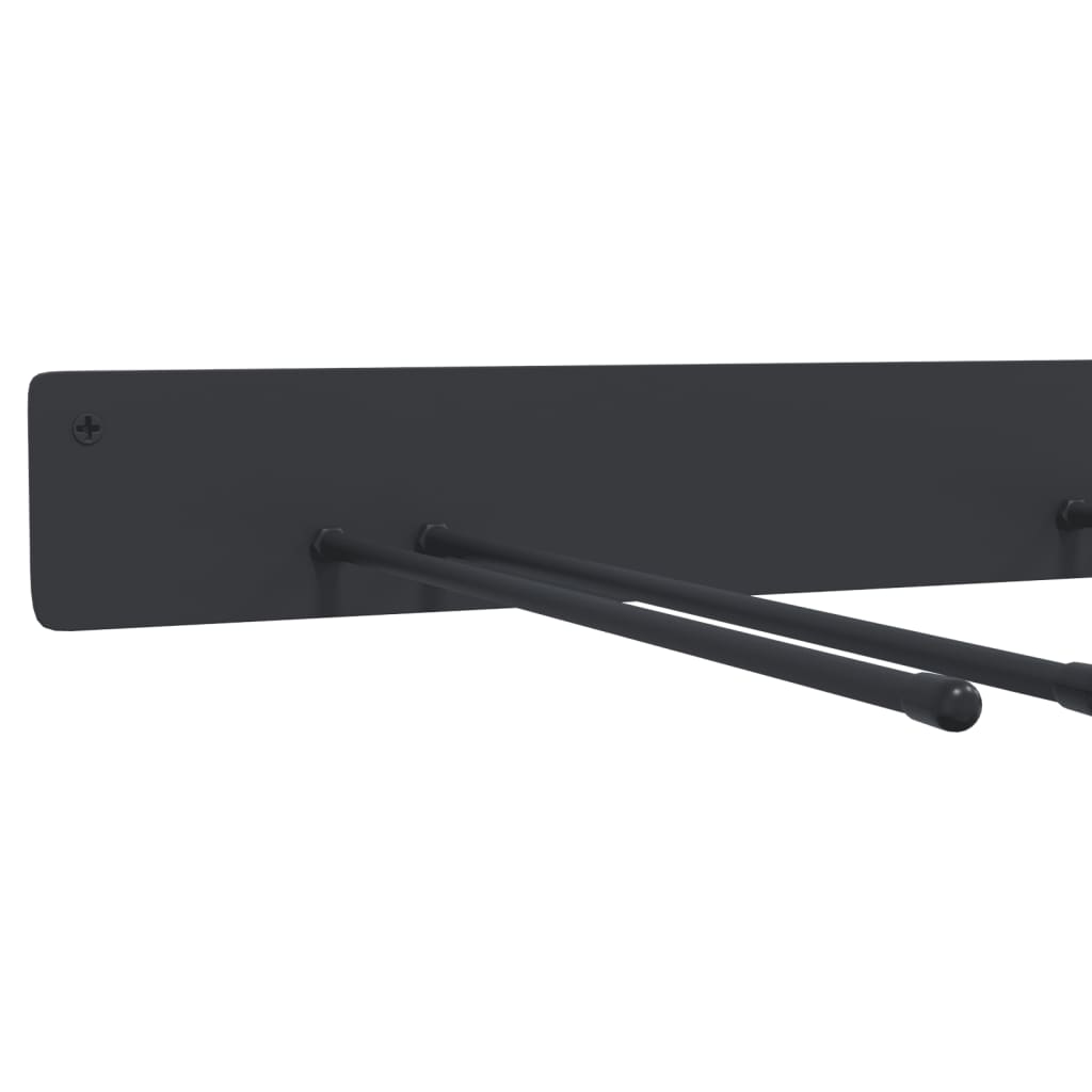 opbevaringsstativer 2 stk. til haveredskaber væghængt stål sort