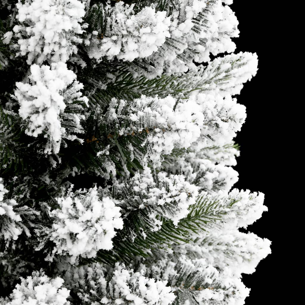 kunstigt smalt juletræ med sne 120 cm PVC og PE