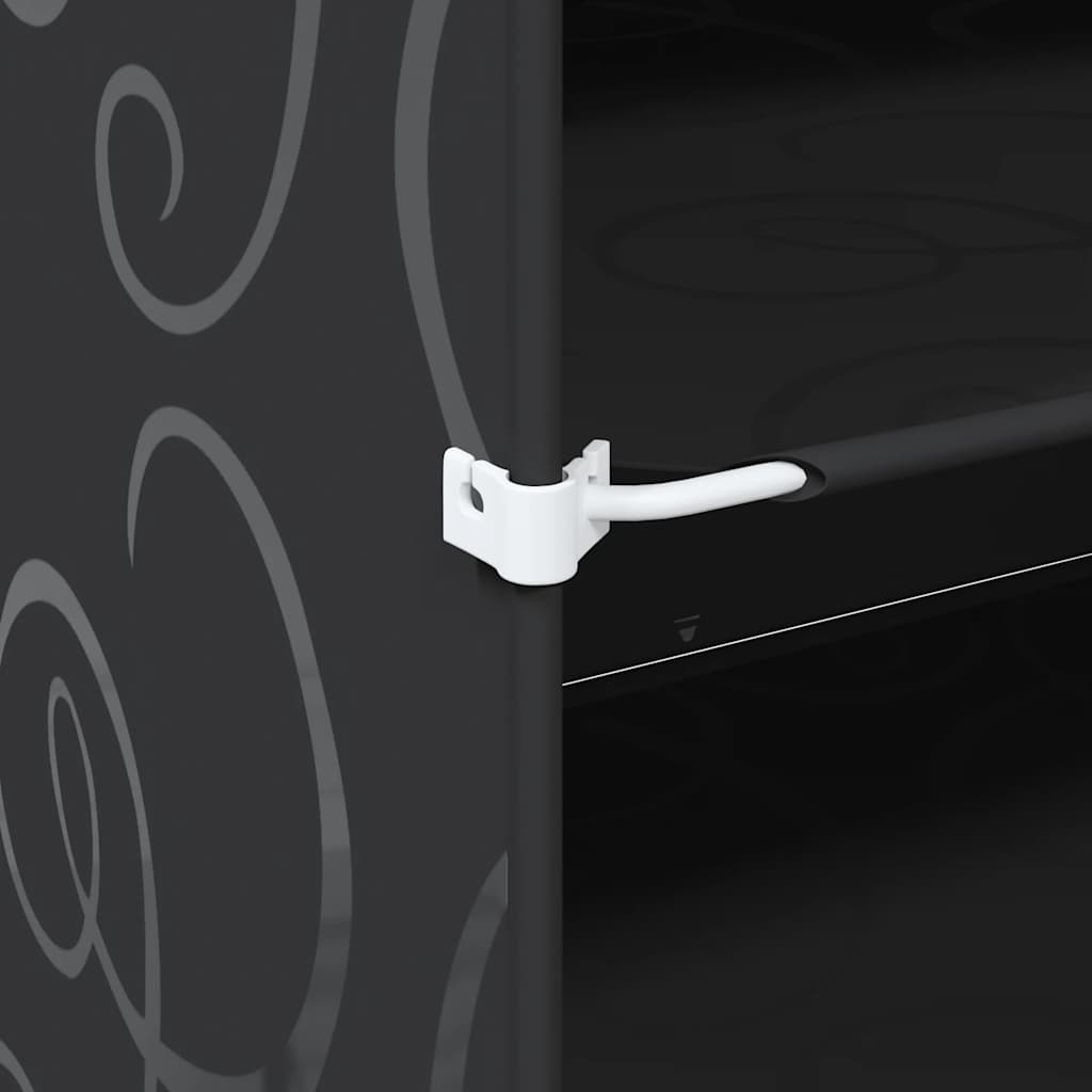 kubeformede opbevaringskasser 16 stk. med låger PP sort