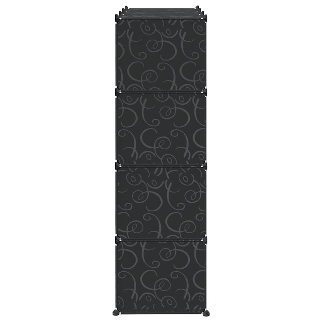 kubeformede opbevaringskasser 12 stk. med hængende stænger PP