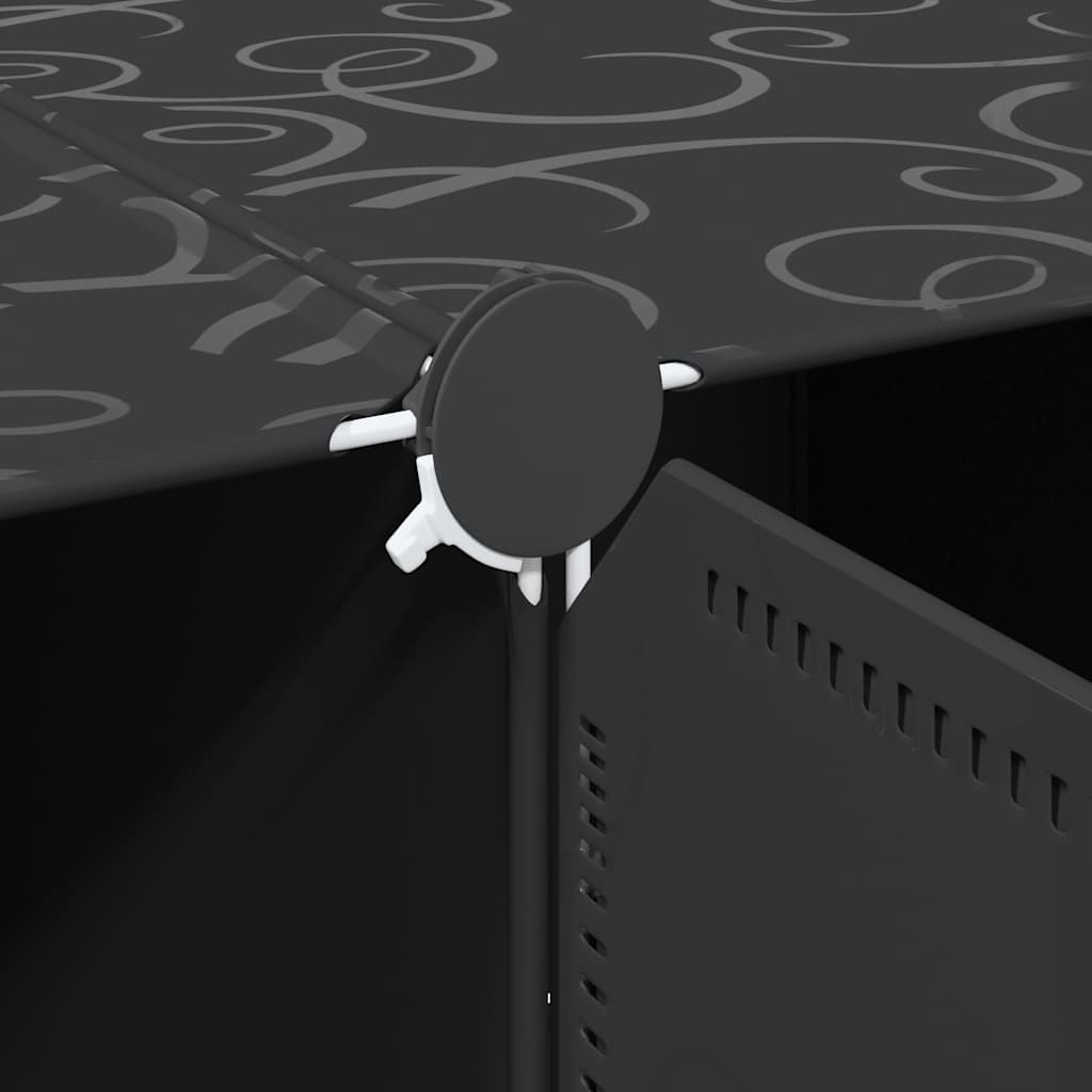 kubeformede opbevaringskasser 12 stk. med hængende stænger PP