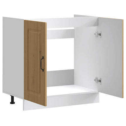 underskab til vask Kalmar 80x46x81,5 cm konstrueret træ egetræ