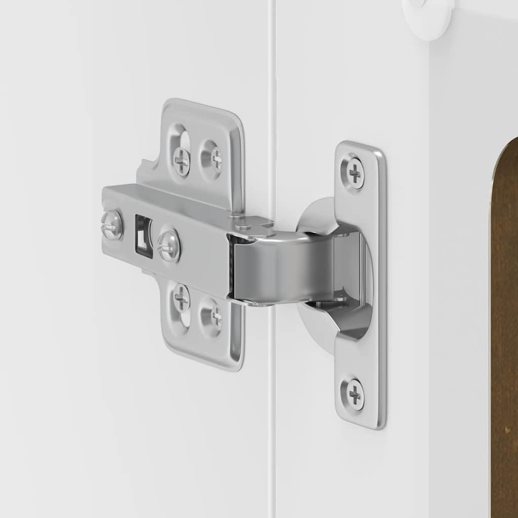 køkkenvægskab med vitrinelåge "Kalmar" røget eg konstrueret træ