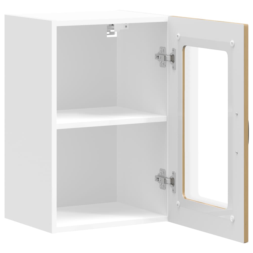 køkkenvægskab med vitrinelåge "Kalmar" kunstfærdigt egetræ konstrueret træ