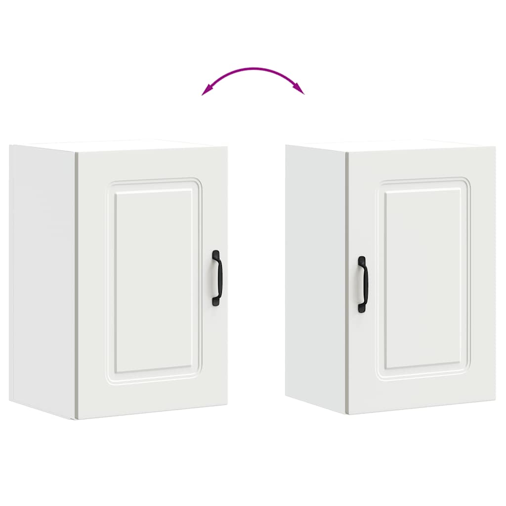 køkkenvægskab Kalmar konstrueret træ hvid