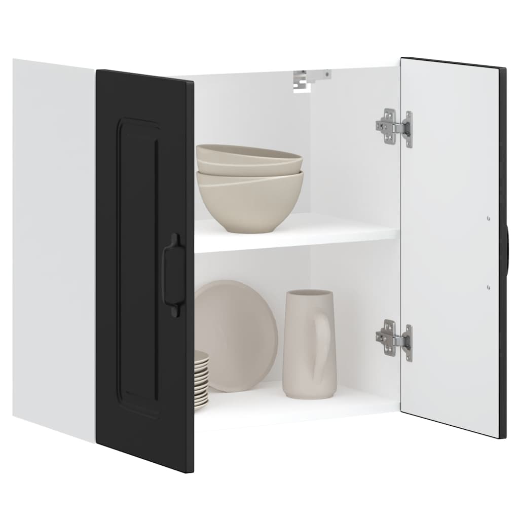 køkkenvægskab Kalmar konstrueret træ sort