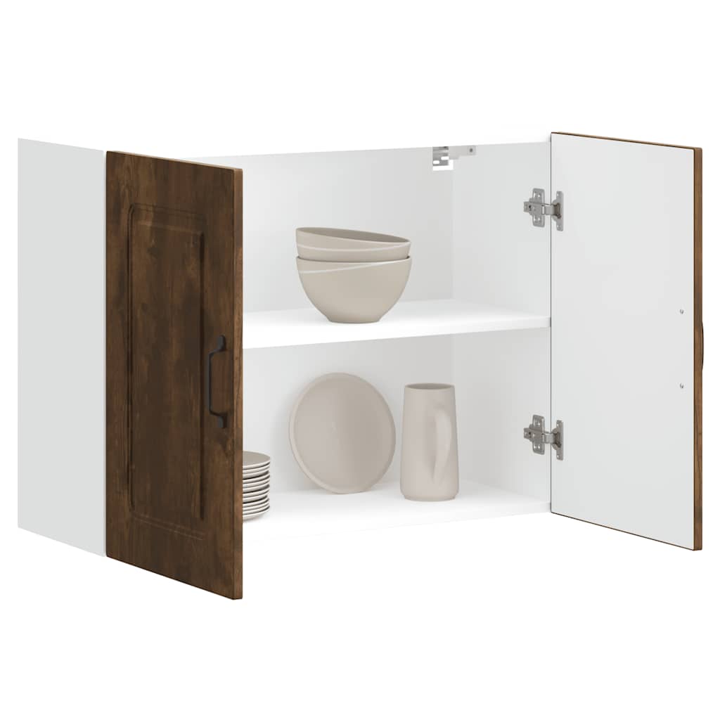 køkkenvægskab Kalmar konstrueret træ røget egetræsfarve