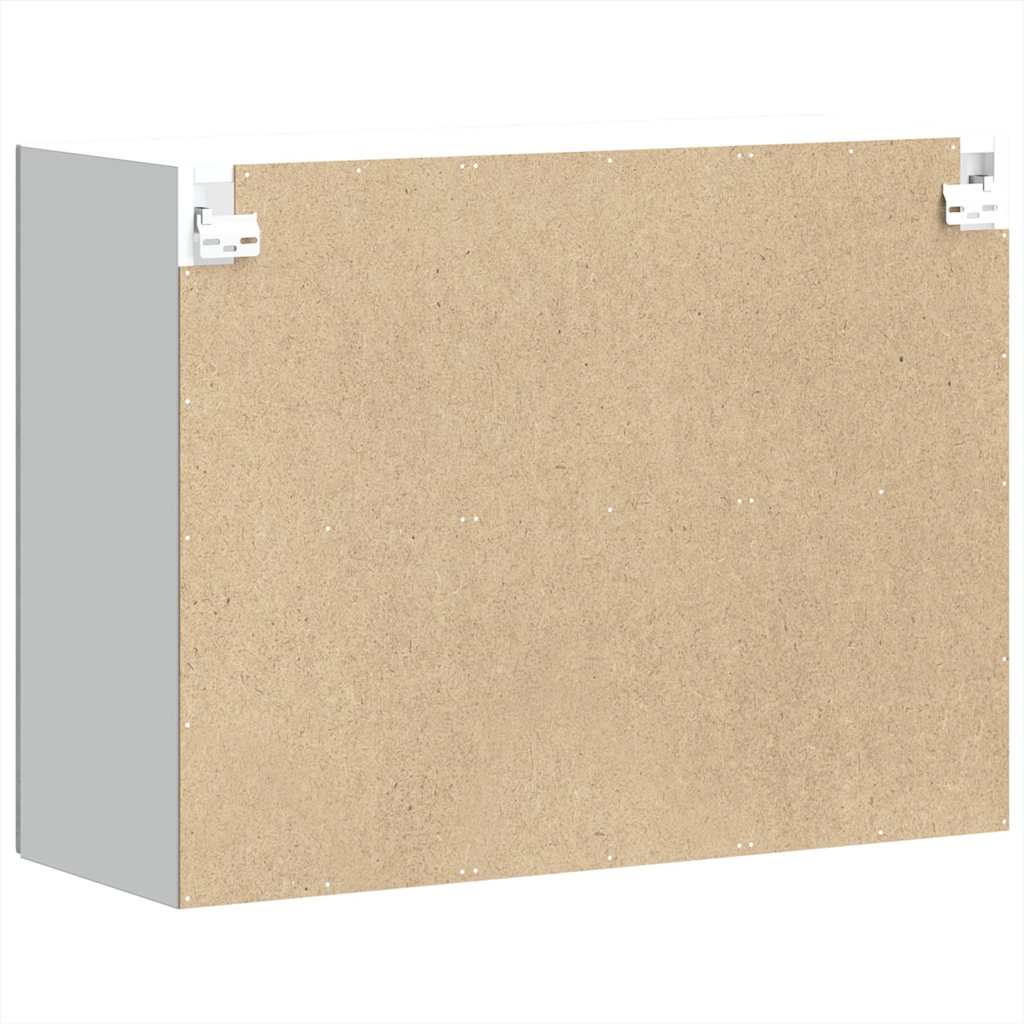 køkkenvægskab med glasdør Kalmar konstrueret træ betongrå