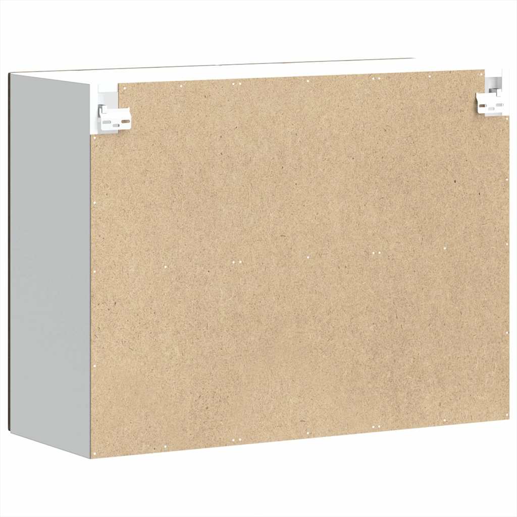 køkkenvægskab med glasdør Kalmar brun egetræsfarve