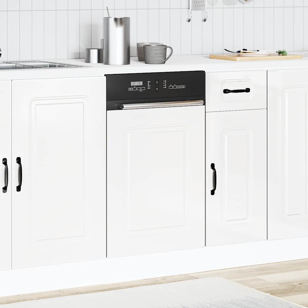 låge til opvaskemaskine Kalmar 45x1,5x57 cm hvid højglans