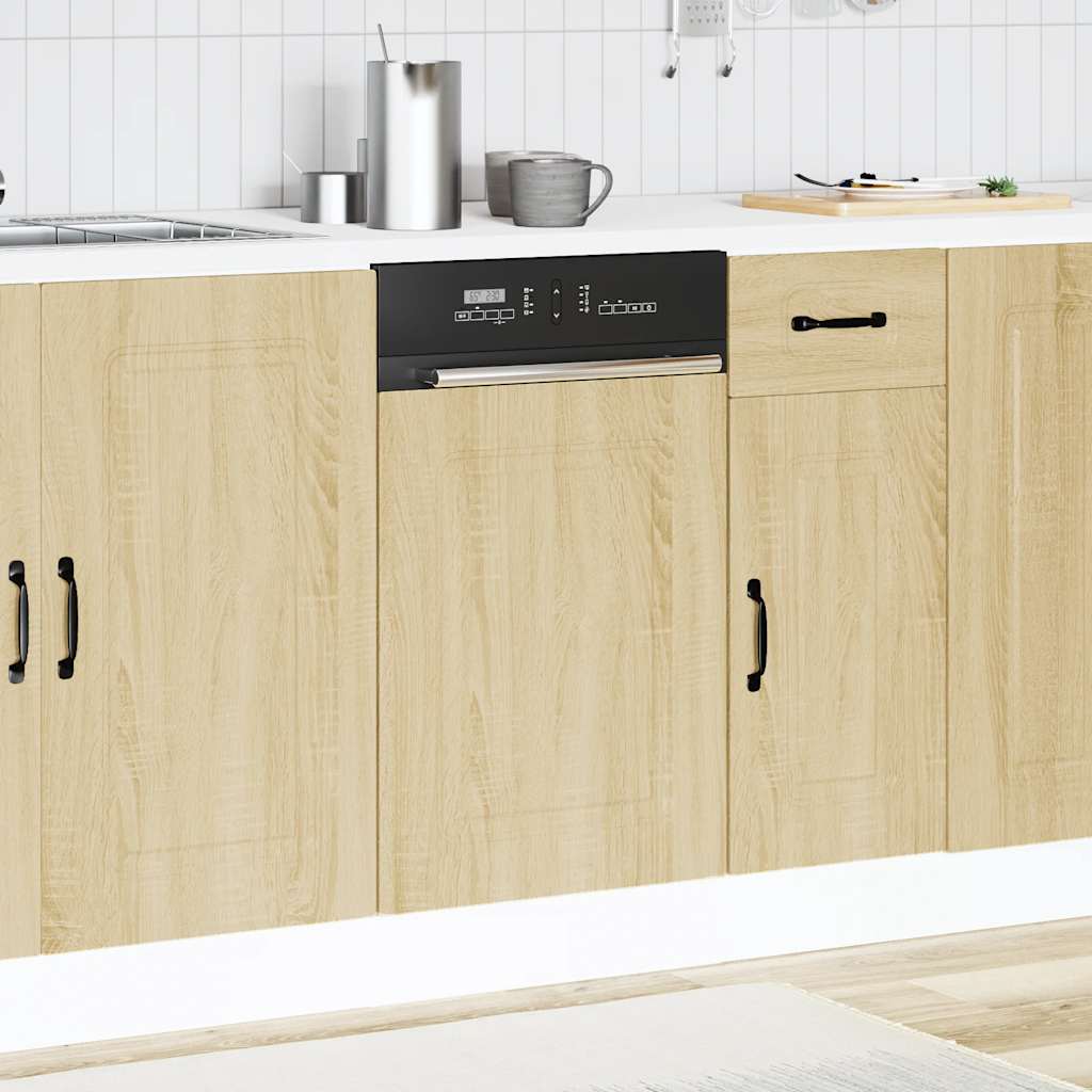 låge til opvaskemaskine Kalmar 45x1,5x57 cm sonoma-eg
