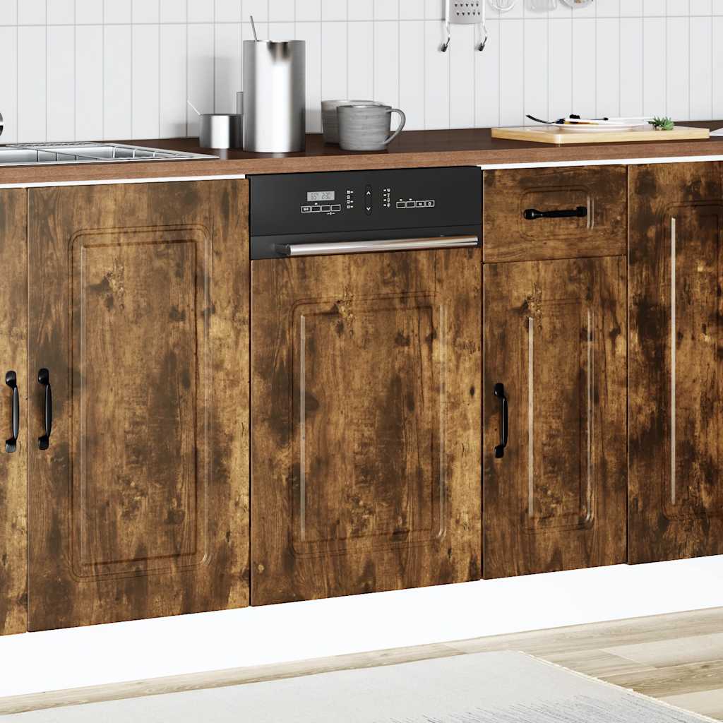 låge til opvaskemaskine Kalmar 45x1,5x57 cm røget egetræsfarve
