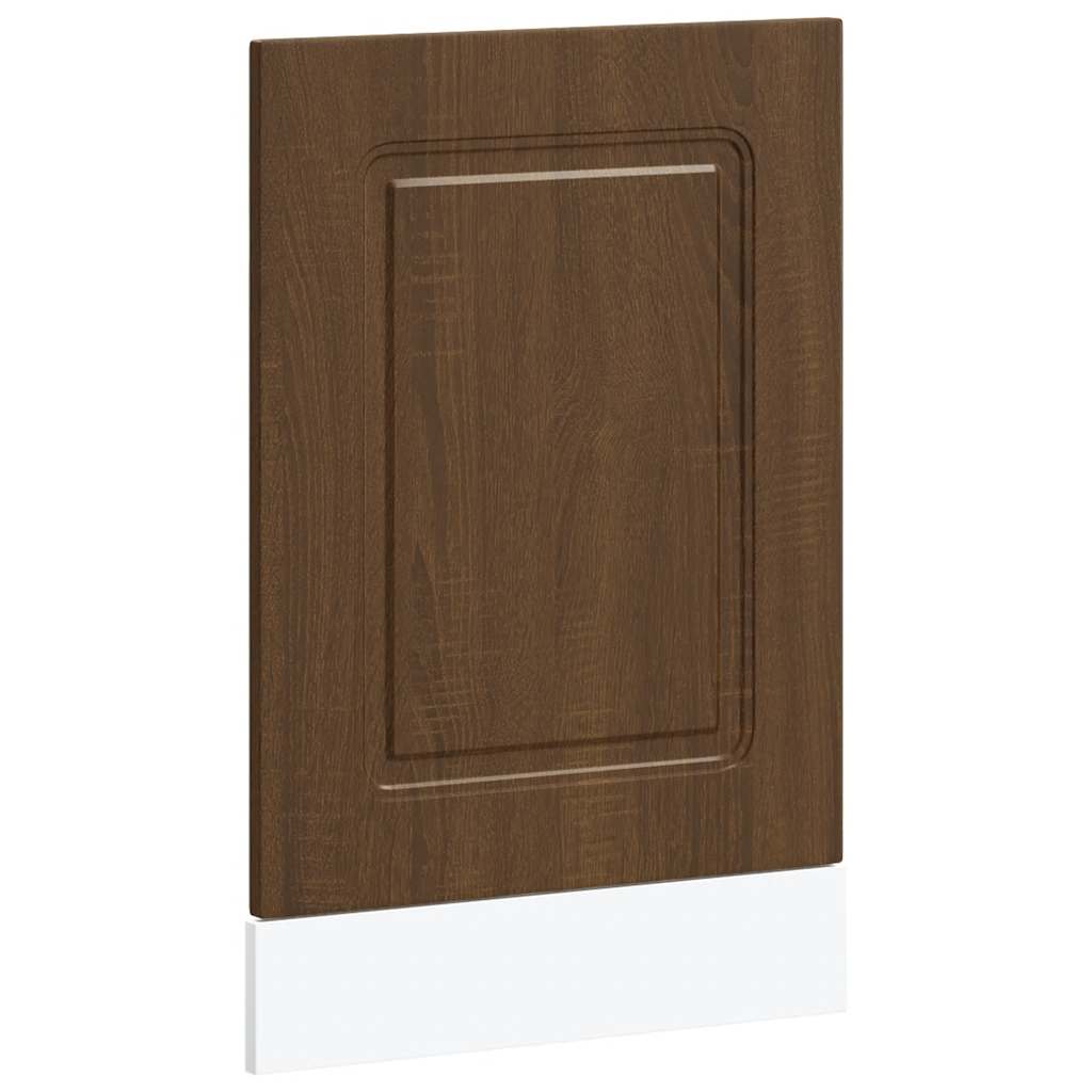 låge til opvaskemaskine Kalmar 45x1,5x57 cm brun egetræsfarve