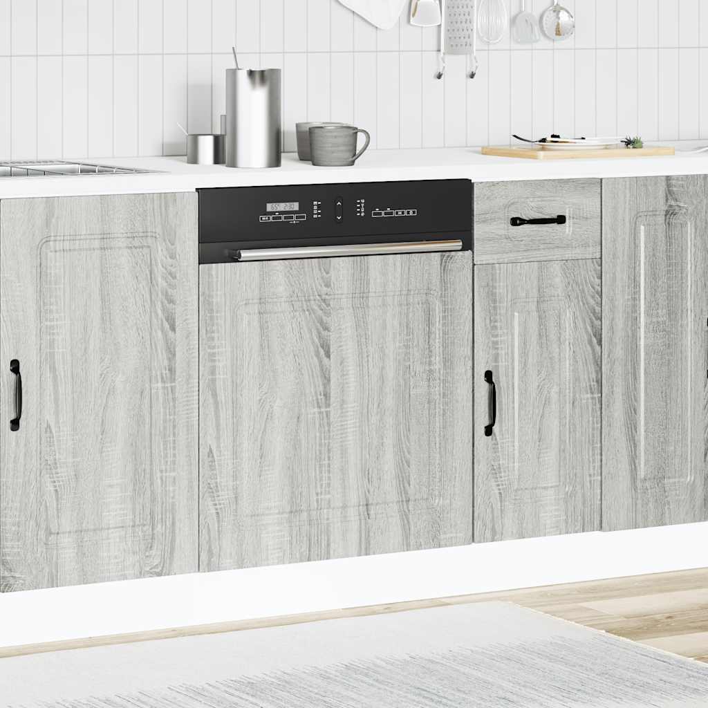 låge til opvaskemaskine Kalmar 60x1,5x57 cm grå sonoma-eg