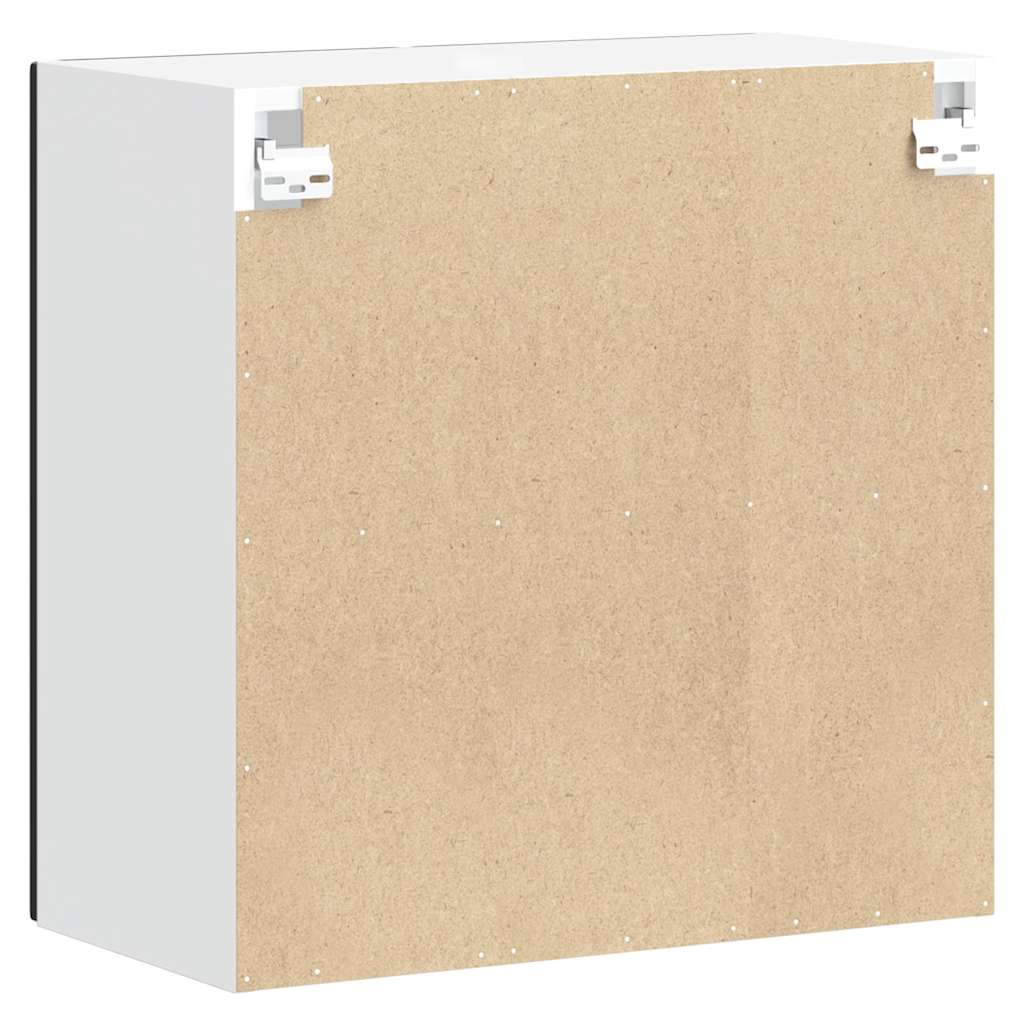 køkkenvægskab med glasdør Kalmar konstrueret træ sort