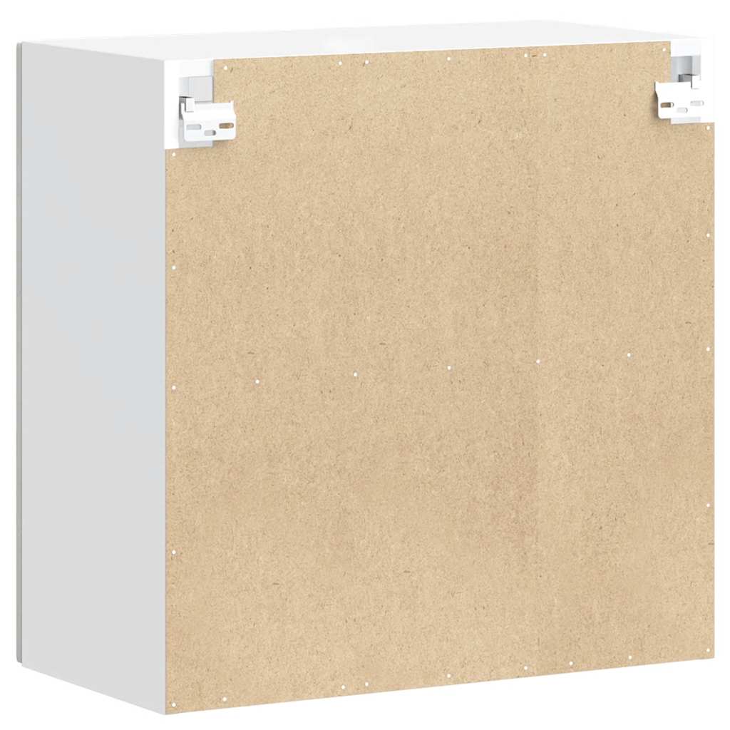 køkkenvægskab med glasdør Kalmar konstrueret træ betongrå