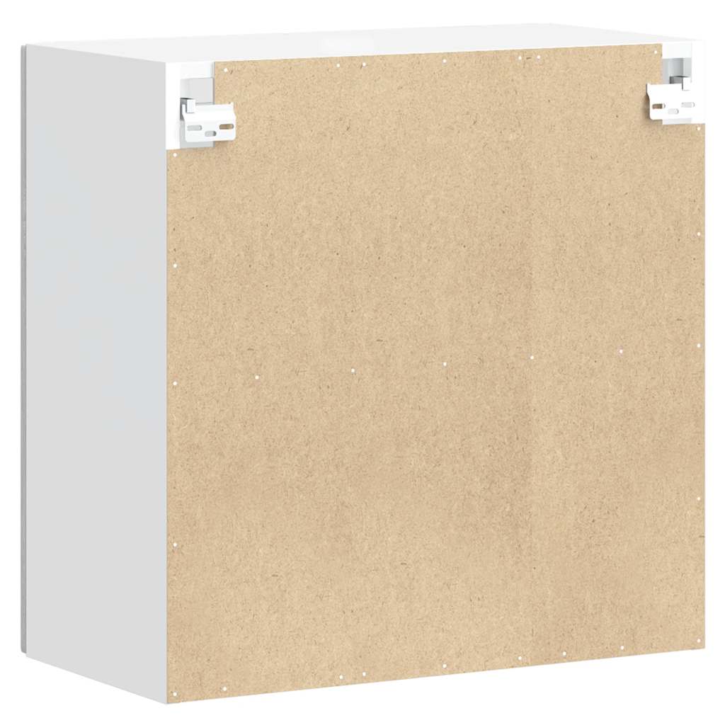 køkkenvægskab med vitrinelåge "Kalmar" grå Sonoma konstrueret træ