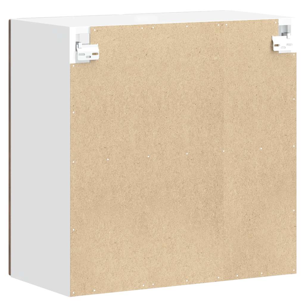 køkkenvægskab med glasdør Kalmar brun egetræsfarve