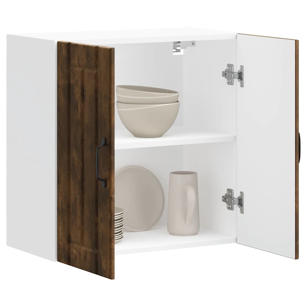 køkkenvægskab Lucca røget egetræsfarve konstrueret træ