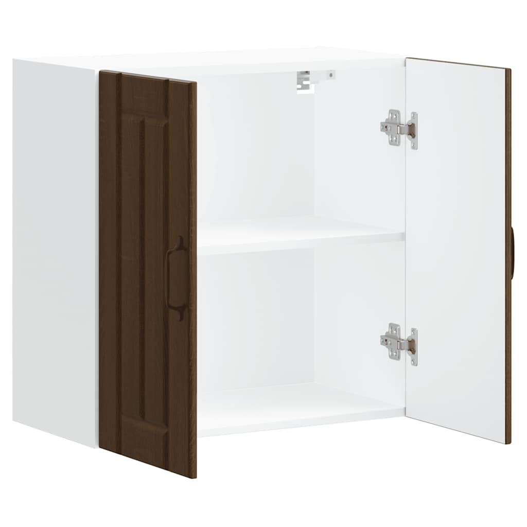 køkkenvægskab Lucca brun egetræsfarve konstrueret træ