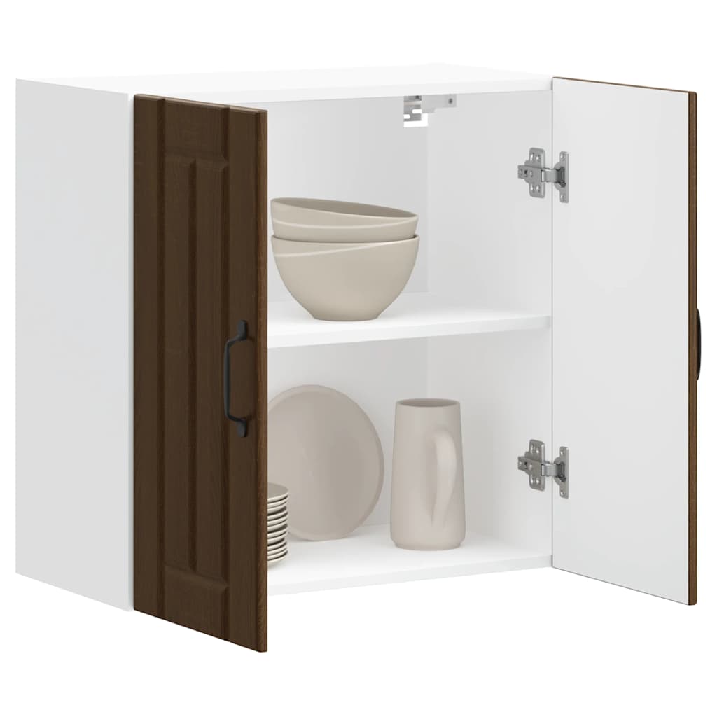 køkkenvægskab Lucca brun egetræsfarve konstrueret træ