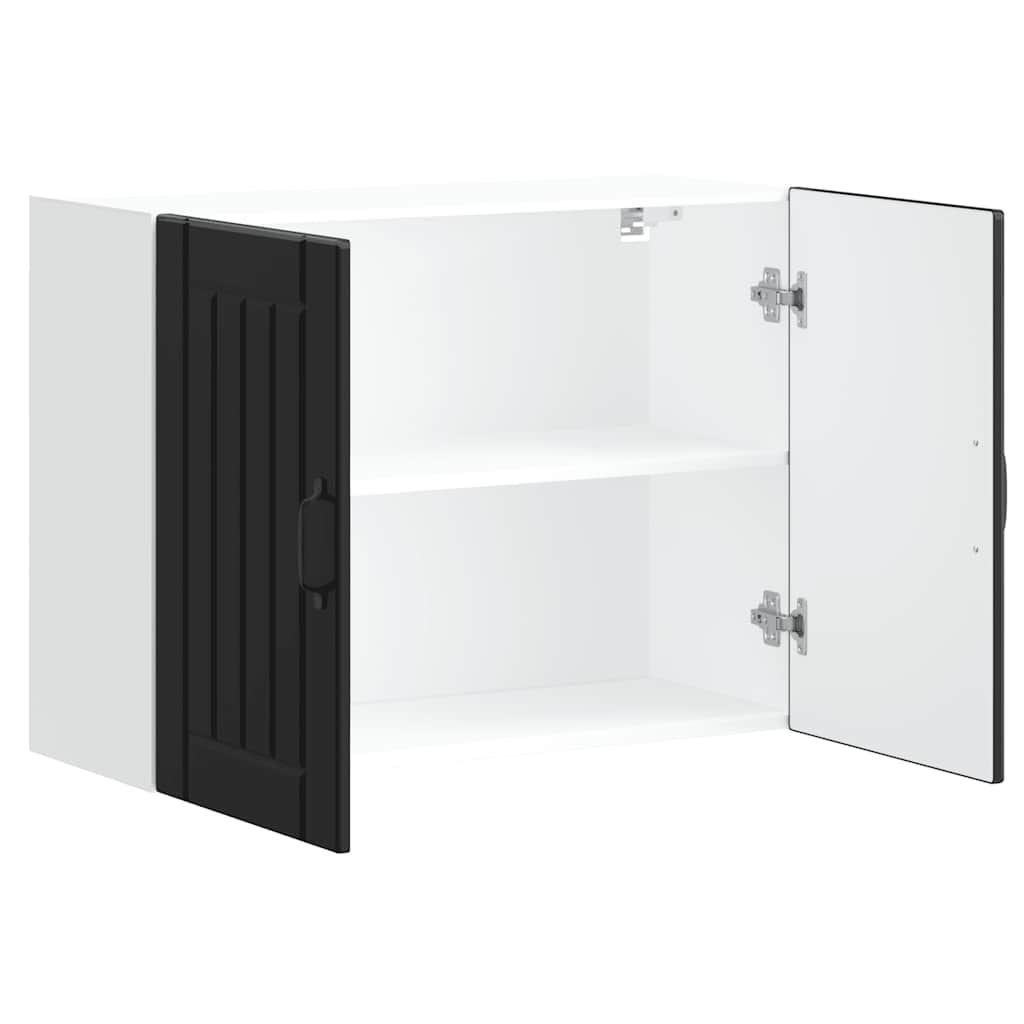 køkkenvægskab Lucca sort konstrueret træ