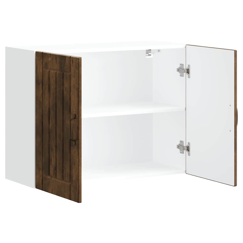 køkkenvægskab Lucca røget egetræsfarve konstrueret træ