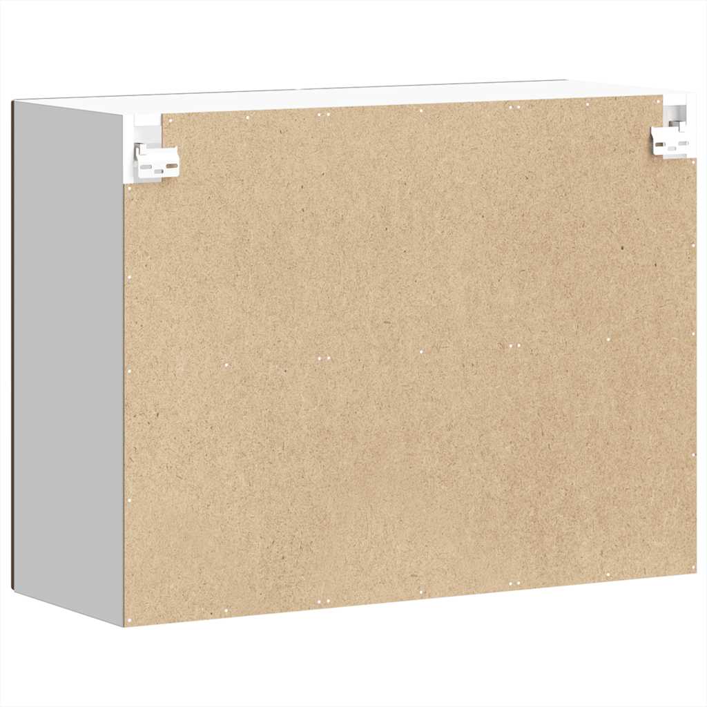 køkkenvægskab med glasdør Lucca brun egetræsfarve