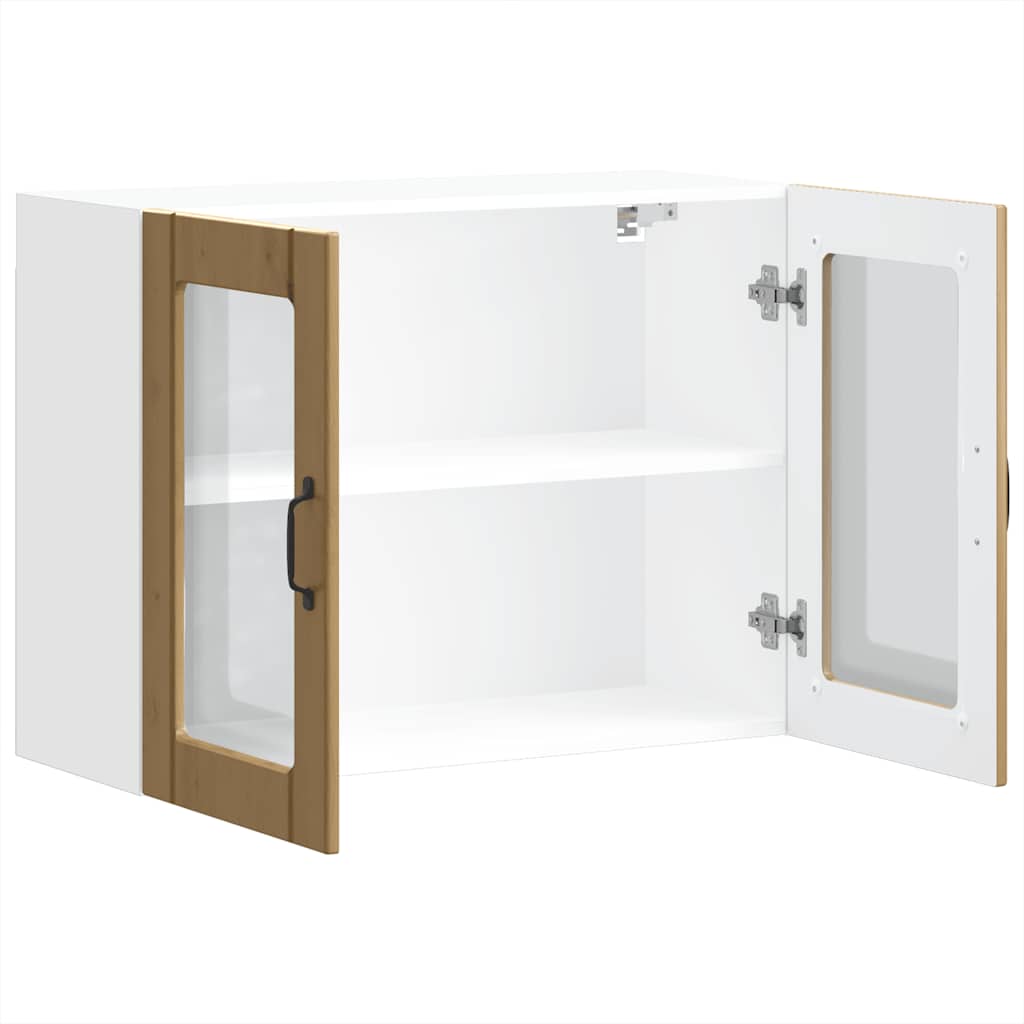 køkkenvægskab med glasdør Lucca konstrueret træ kunsteg