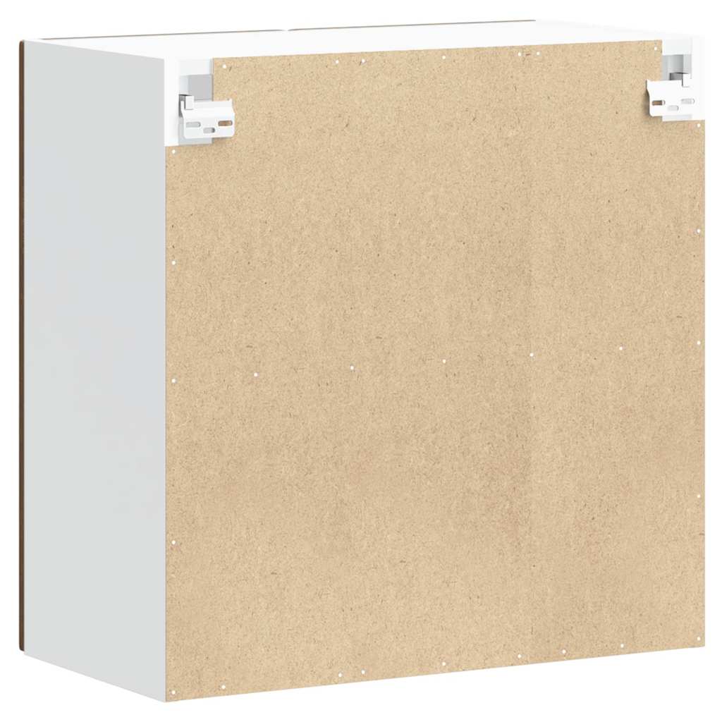 køkkenvægskab med glasdør Lucca brun egetræsfarve