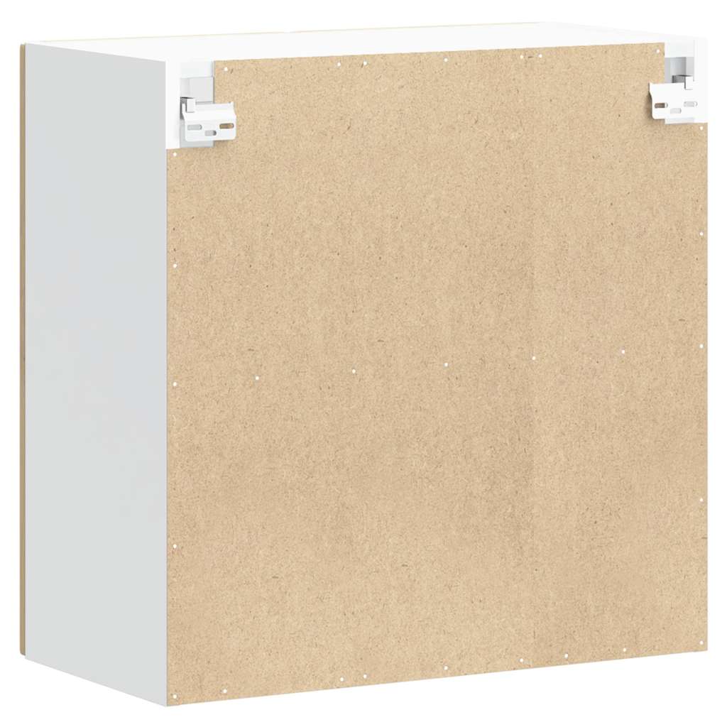 køkkenvægskab med vitrinelåge "Lucca" håndlavet eg i konstrueret træ