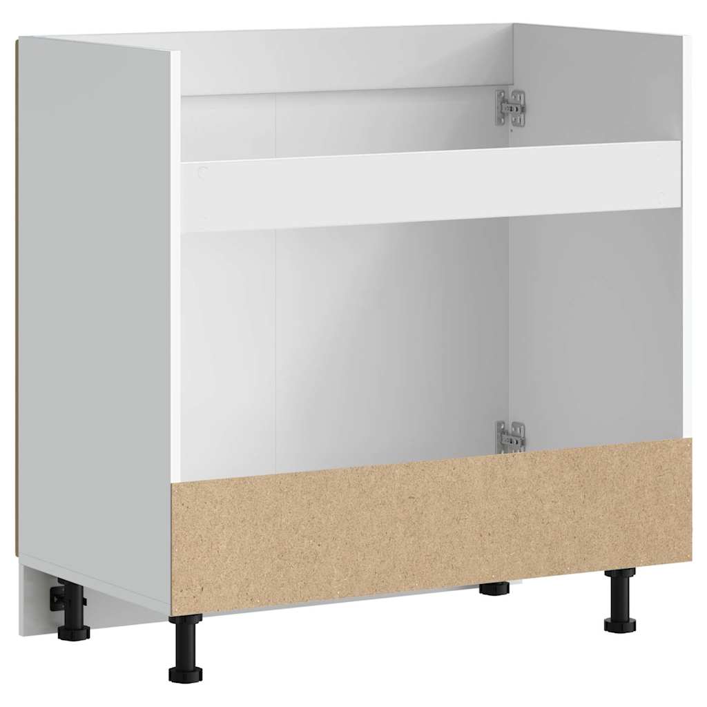 underskab til vask Porto 80x46x81,5 cm konstrueret træ egetræ