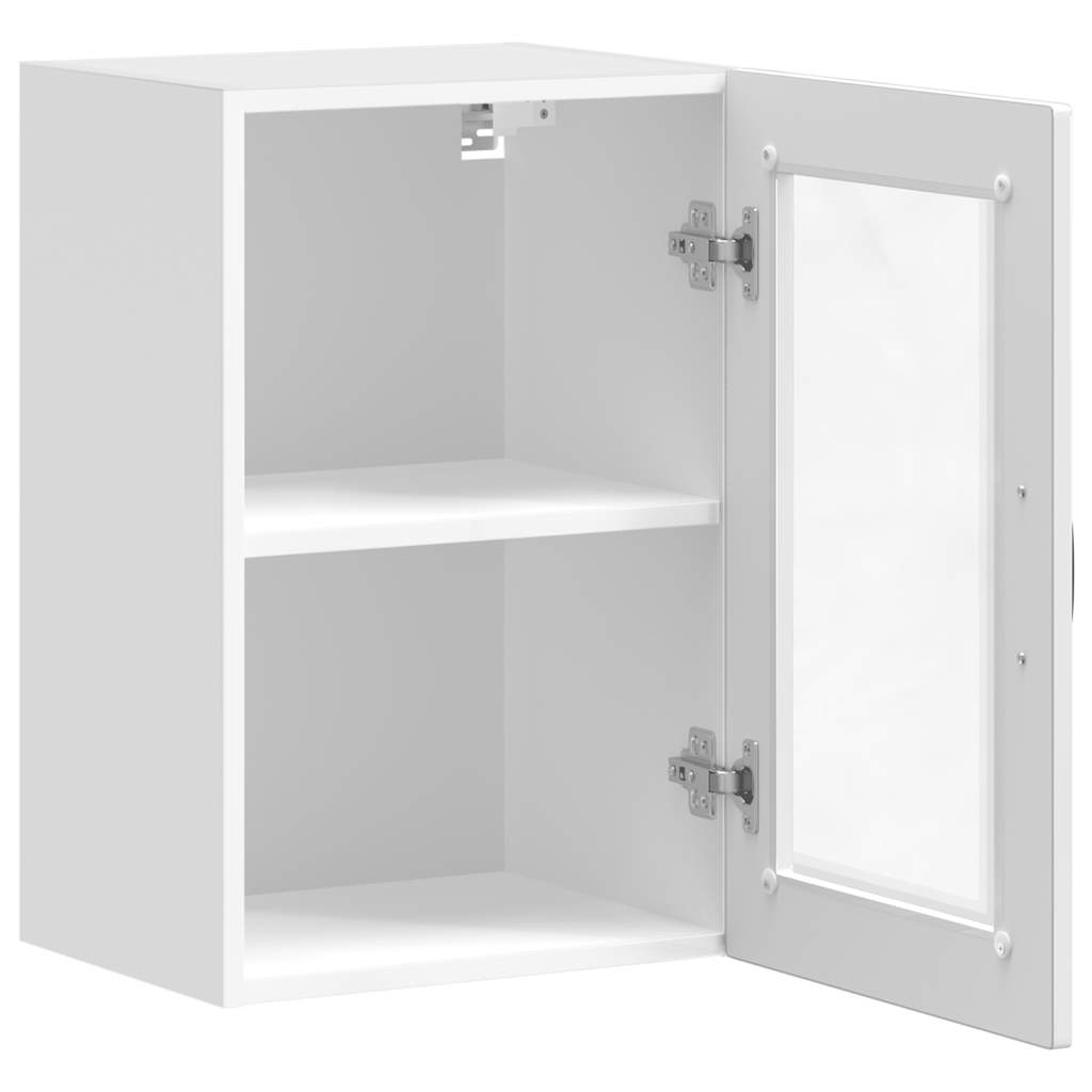 Køkkenvægskab med glasdør Porto hvid højglans