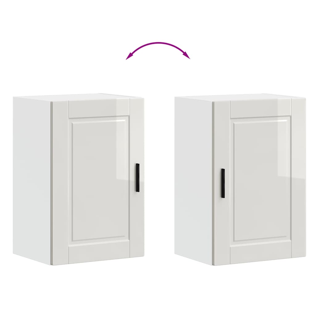 køkkenvægskab Porto konstrueret træ hvid højglans