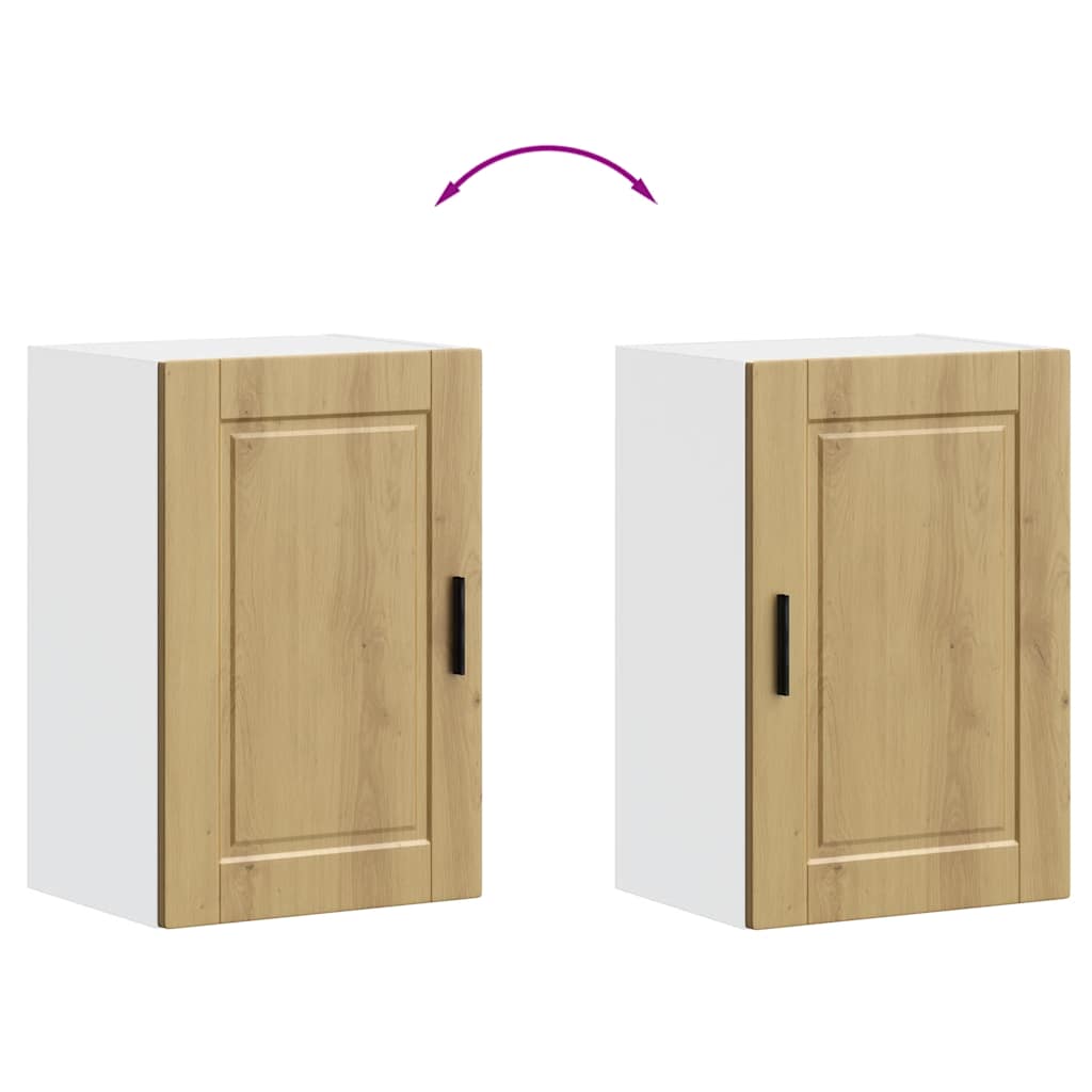 køkkenvægskab Porto konstrueret træ egetræ