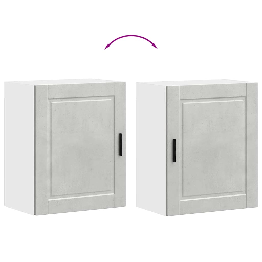 køkkenvægskab Porto konstrueret træ beton grå