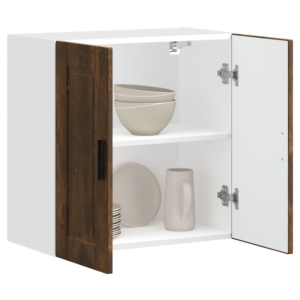 køkkenvægskab Porto konstrueret træ røget egetræsfarve